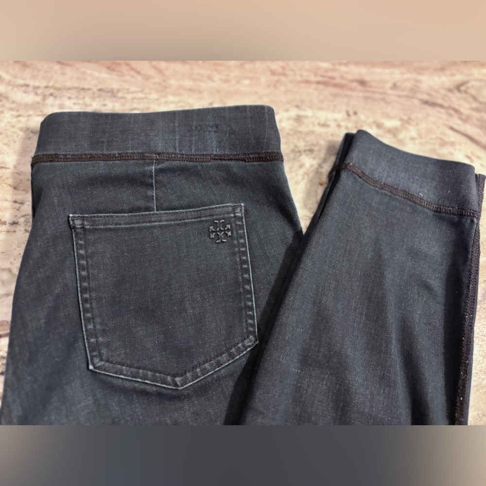 Tory Burch Mid Rise Denim Legging Jeans with Panel Pocket Details Woman’s sz 29